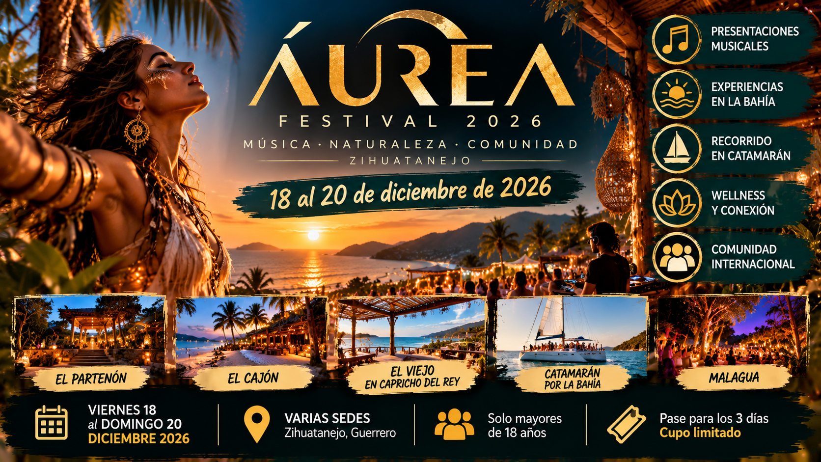 ÁUREA 2026 – Festival de música en Zihuatanejo